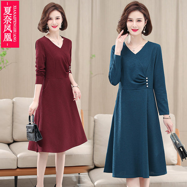 เดรสวัยผู้ใหญ่40-60ปี เดรสคุณแม่ ชุดเดรสทำงานวัยผู้ใหญ่ แบรนด์ MAMA DRESS