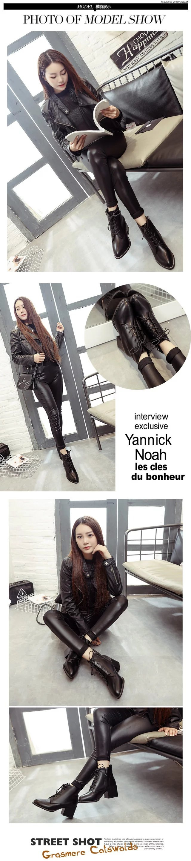 Boots รองเท้าบูท หนังสีดำ ด้านในเป็นขนสั้น แต่งหมุดรอบพื้นรองเท้า เก๋ๆ สำเนา