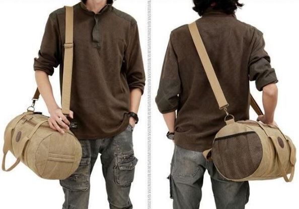 กระเป๋าเดินทาง กระเป๋าใส่เสื้อผ้า กระเป๋าฟิตเนส เข้ายิม กระเป๋าใส่เสื้อผ้า ผ้าแคนวาส แบบเท่ ๆ กระเป๋าออกกำลังกาย 146796