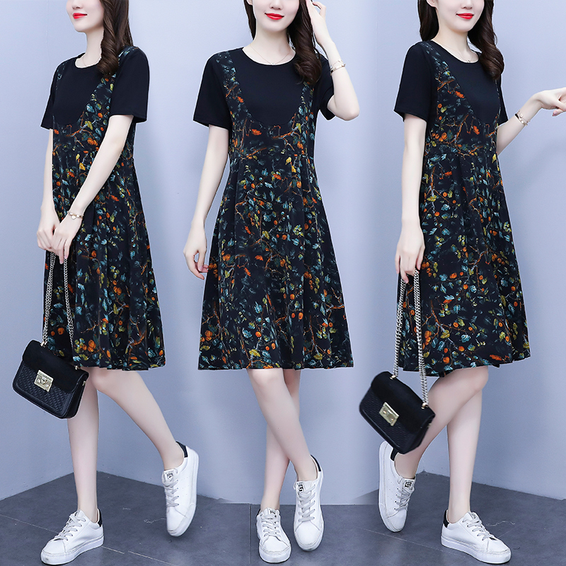 เดรสแขนสั้น มีไซส์ L-5XLอก 38-48 นิ้ว ใส่ได้ทั้งสาวหุ่นดีน่ารักจนถึงสาวอวบพลัสไซส์
