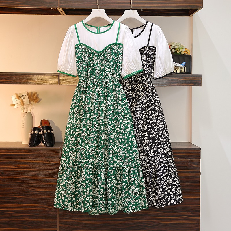 เดรสแขนสั้น มีไซส์ L-4XLอก 38-47 นิ้ว ใส่ได้ทั้งสาวหุ่นดีน่ารักจนถึงสาวอวบพลัสไซส์ จัดส่งฟรี! ทักแชทสั่งซื้อ