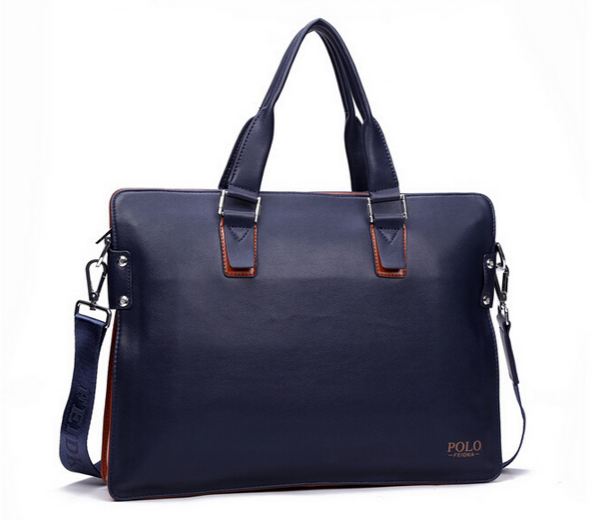 กระเป๋าถือผู้ชาย กระเป๋าใส่เอกสาร ทำงาน หนัง pu กระเป๋าถือ Polo ทรงแบน สำหรับ นักธุรกิจ หนุ่ม ไฟแรง ดีไซน์ เรียบหรู สีน้ำเงิน และ สีดำ 742091