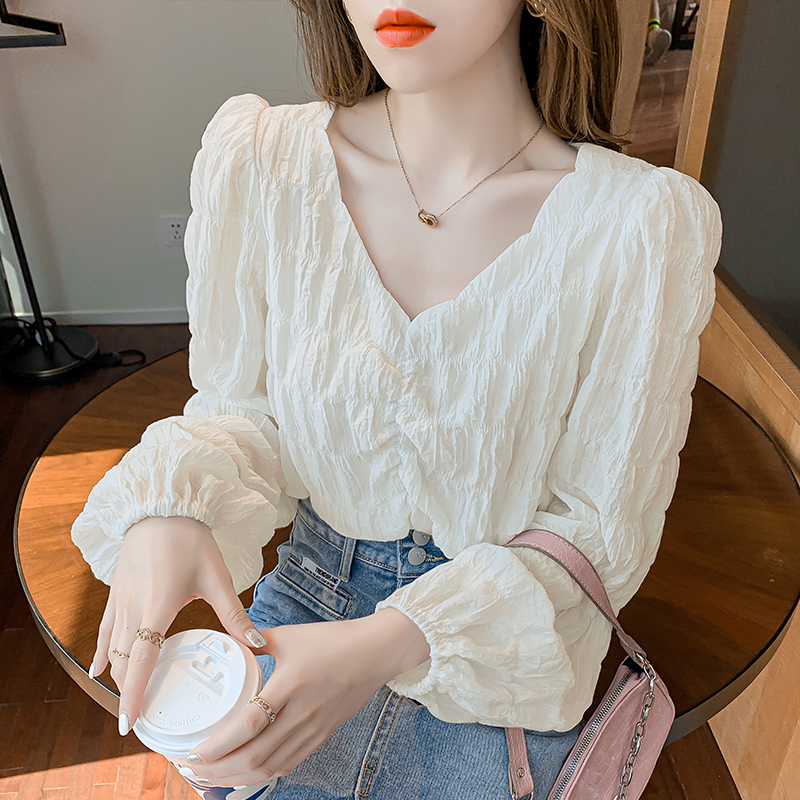 เสื้อเชิ้ตผู้หญิงแขนยาว เสื้อเชิ้ตผู้หญิงใส่ทํางาน 390 บาทต่อชิ้น ฟรีค่าจัดส่ง