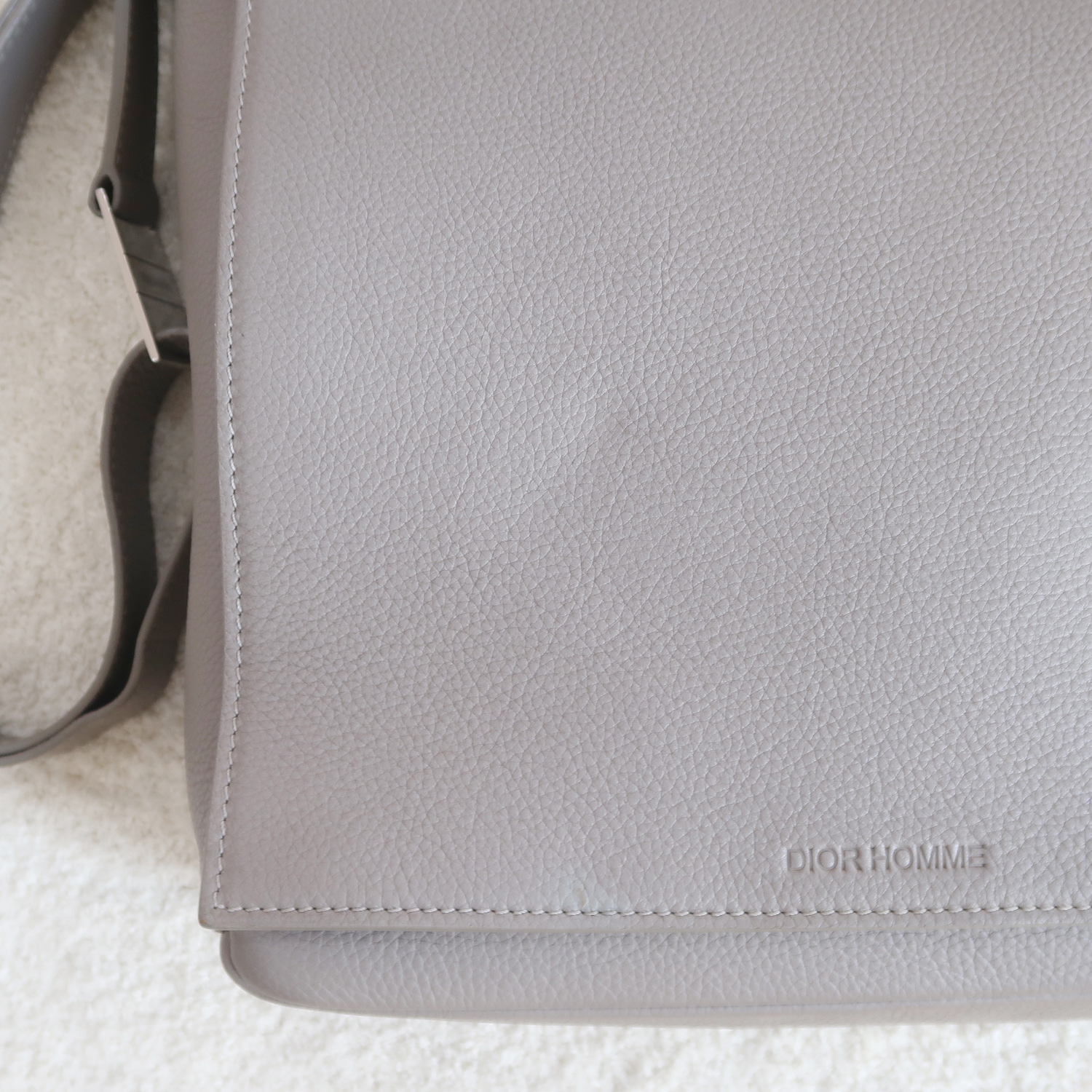 Dior Homme Grey Calfskin Messenger Bag