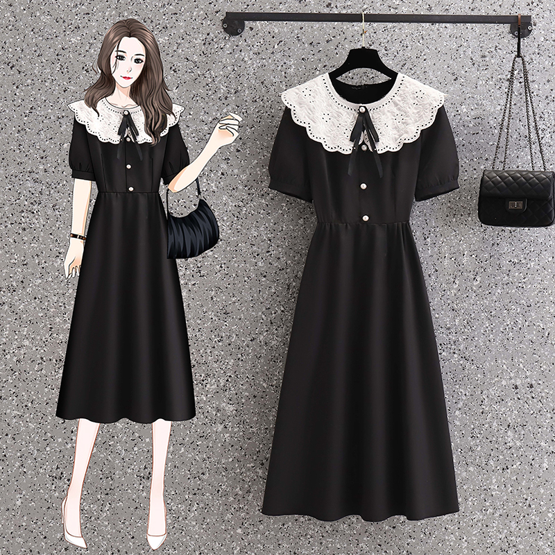 เดรสแขนสั้น มีไซส์ L-4XLอก 38-47 นิ้ว ใส่ได้ทั้งสาวหุ่นดีน่ารักจนถึงสาวอวบพลัสไซส์