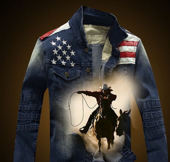 เสื้อเชิ้ตยีนส์ผู้ชาย เสื้อยีนส์แขนยาว ใส่เป็น Jacket ยีนส์ สไตล์ อเมริกัน ดีไซน์ แบบ คาวบอย เท่ ๆ แจ็คเก็ต ยีนส์ แขนยาว สินค้าขายดี 889007