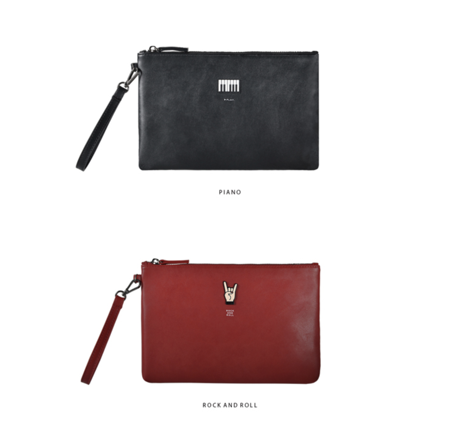 กระเป๋าคล้องมือหนัง ใบใหญ่ สีแดง แนวๆเก๋ๆ พร้อมส่ง