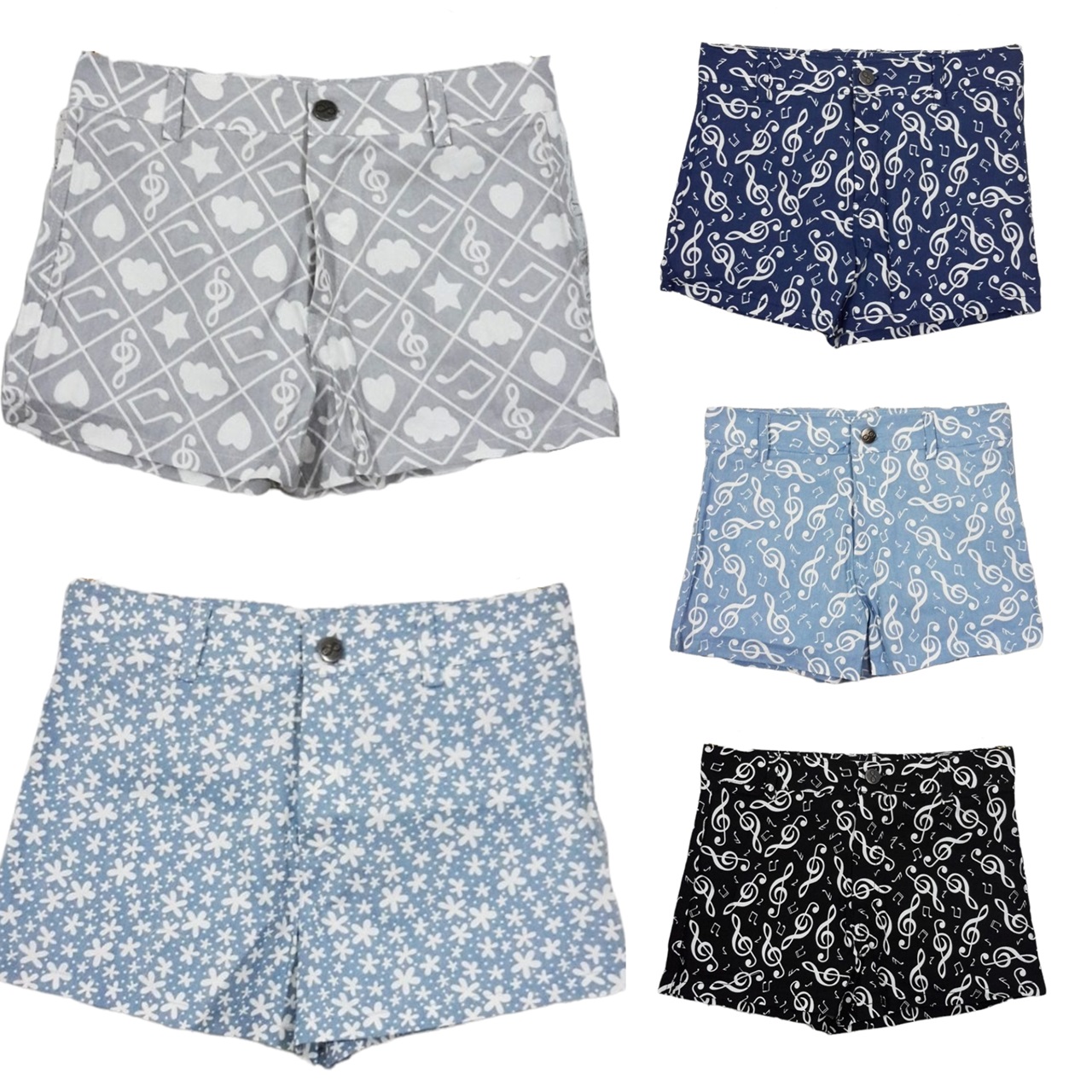 Shorts302 กางเกงขาสั้นผ้าคอตตอนยีนส์เนื้อดี ซิปหน้า กระเป๋าข้าง งานน่ารัก แมทช์กับเสื้อได้หลายแบบ
