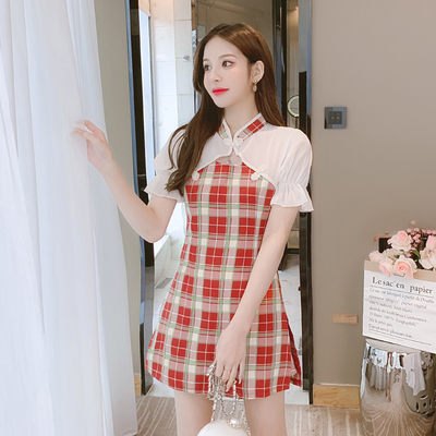 ชุดเดรสสั้น ชุดเดรสสั้นลายดอก ชุดเดรสสั้นวัยรุ่น By Meiyi women's clothing