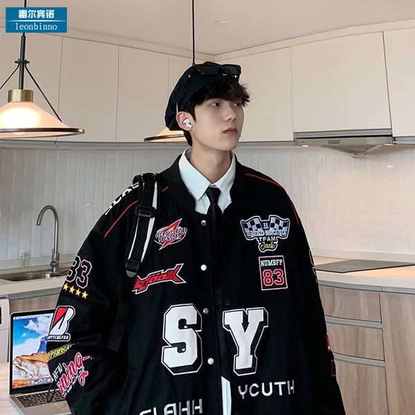 เสื้อแจ็คเก็ตเบสบอล เสื้อคลุม เสื้อแขนยาวสไตล์เกาหลี