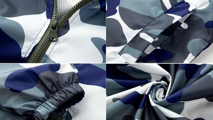 เสื้อ แจ็คเก็ต ผู้ชายแขนยาว เสื้อฮู้ด เสื้อหมวก ผ้าไนลอน กันน้ำ มีซับใน ตาข่ายสีขาว Jacket ลายพราง สีเทา สไตล์ ทหารอเมริกัน แบบเก๋ ๆ 755390_1