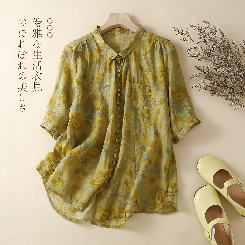 เสื้อลินิน เสื้อผ้าฝ้ายลินิน เสื้อเชิ้ตผ้าลินิน