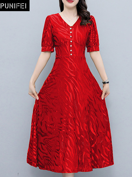เดรสวัยผู้ใหญ่40-60ปี เดรสคุณแม่ ชุดเดรสทำงานวัยผู้ใหญ่ แบรนด์ MAMA DRESS