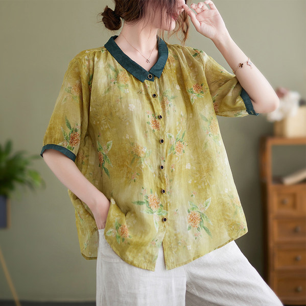 เสื้อลินิน แบบเสื้อสวยๆ เสื้อผ้าฝ้ายลินิน เสื้อเชิ้ตผ้าลินิน BY LININ