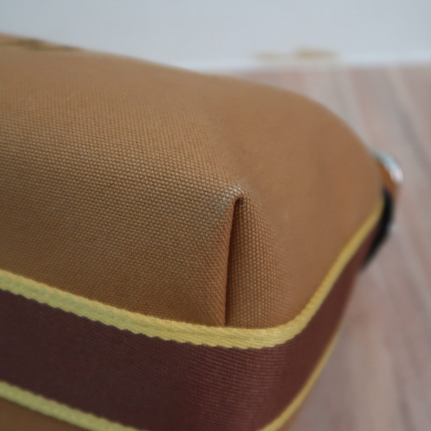 Hermes Brown Canvas Bride-A-Brac Case Small Bag