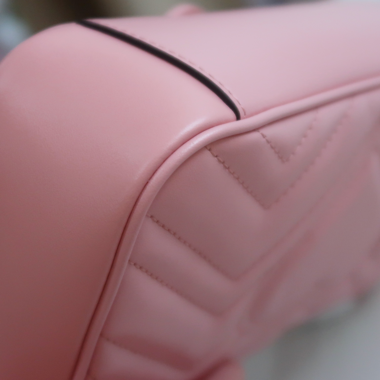 Gucci Pink Calfskin GG Marmont Mini Flap 22 SHW