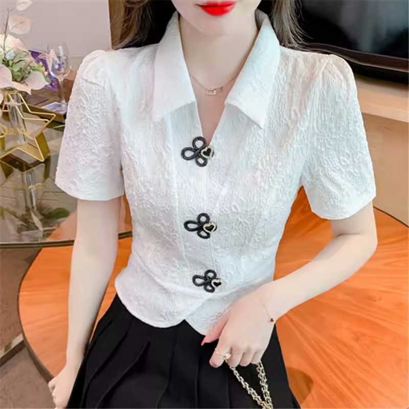 เสื้อเชิ้ตผู้หญิงแขนยาว เสื้อเชิ้ตผู้หญิงใส่ทํางาน 390 บาทต่อชิ้น ฟรีค่าจัดส่ง