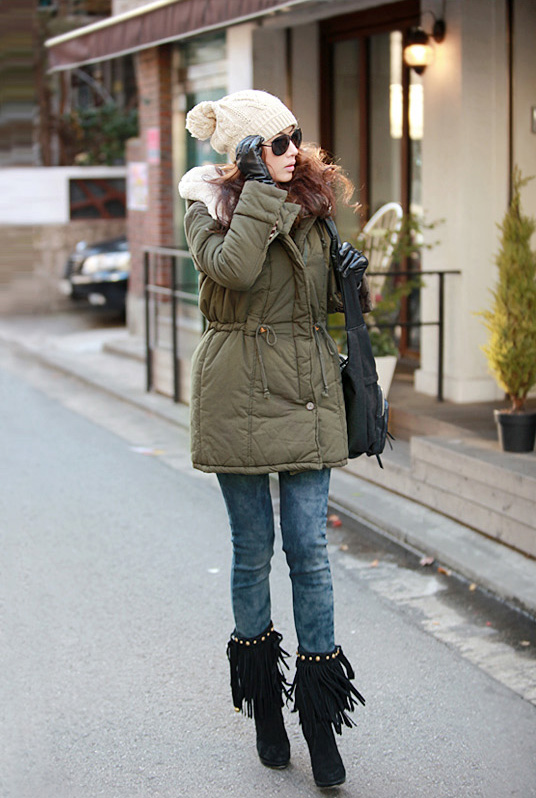 เสื้อโค้ทกันหนาวฮู้ดดี้ เท่ๆ กันหนาวกันลม แบรนด์ RJ STORY แท้ พร้อมส่ง เขียวทหาร