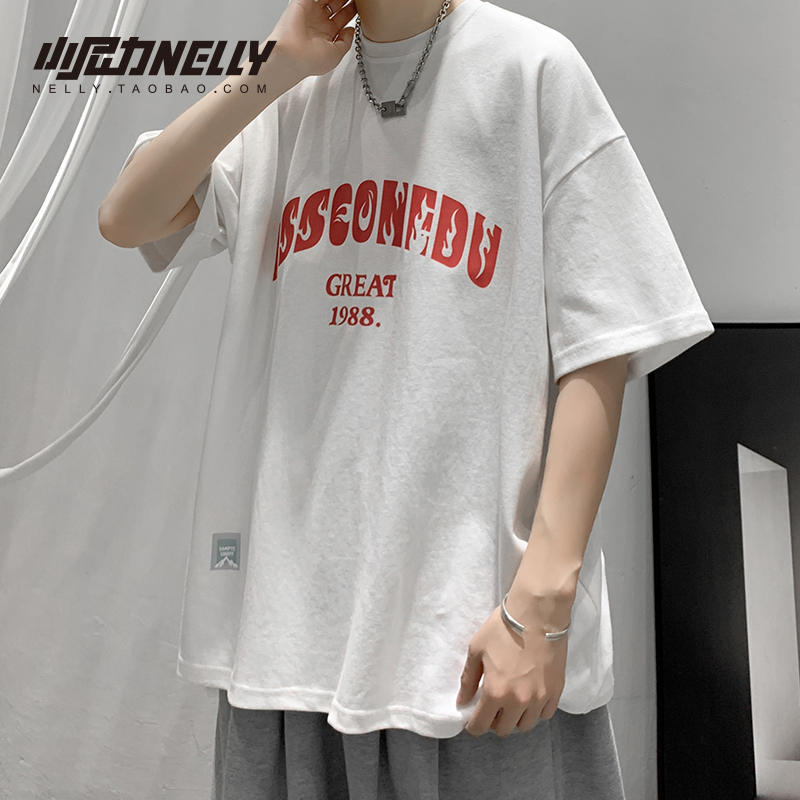 เสื้อยืดคอกลม ผู้ชาย เสื้อยืดผู้ชายเกาหลี เสื้อยืดเกาหลี แบรนด์ NELLY
