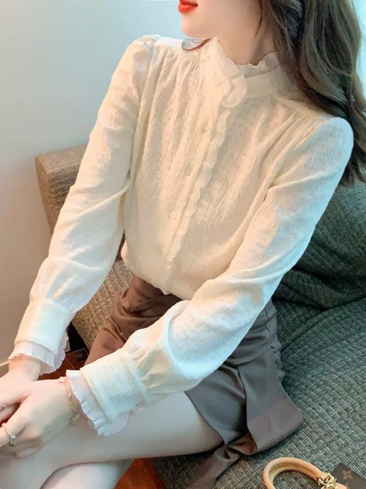 เสื้อลูกไม้ เสื้อเชิ้ตแขนยาว