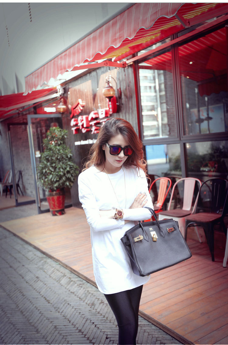 Legging เลกกิ้งกันหนาว สีดำ ผ้าเนื้อเลื่อมบุขน ทรงสวย กระชับทรง