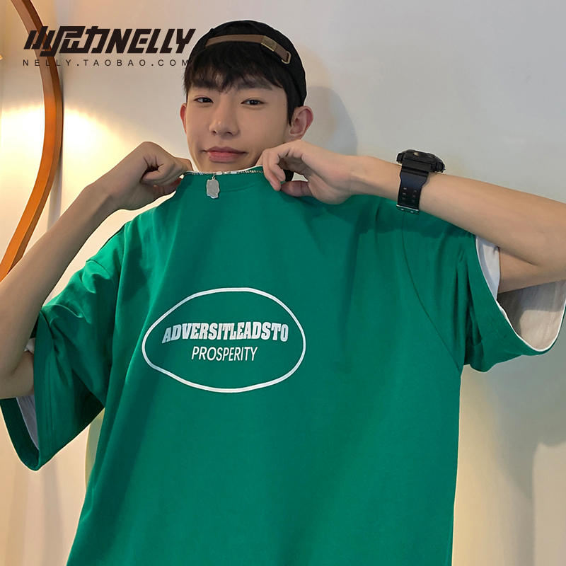 เสื้อยืดคอกลม ผู้ชาย เสื้อยืดผู้ชายเกาหลี เสื้อยืดเกาหลี แบรนด์ NELLY