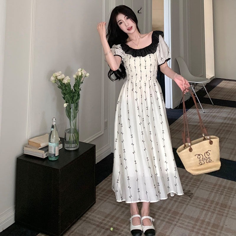 เดรสแขนสั้น มีไซส์ L-4XLอก 38-47 นิ้ว ใส่ได้ทั้งสาวหุ่นดีน่ารักจนถึงสาวอวบพลัสไซส์ จัดส่งฟรี! ทักแชทสั่งซื้อ