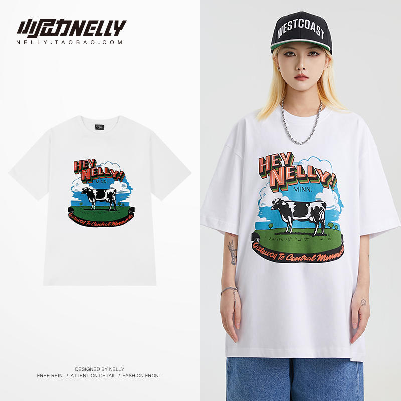 เสื้อยืดคอกลม ผู้ชาย เสื้อยืดผู้ชายเกาหลี เสื้อยืดเกาหลี แบรนด์ NELLY