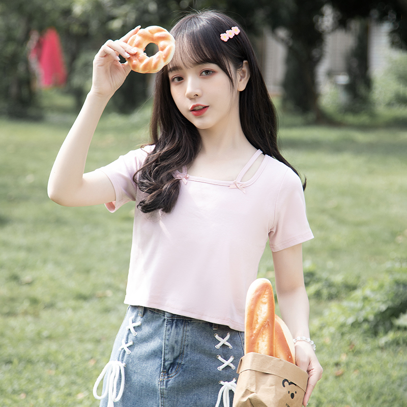 เสื้อผ้าวัยรุ่นเกาหลี เสื้อยืดวัยรุ่นผู้หญิง มีขนาด S M L XL