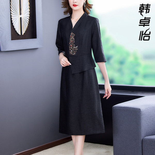 เดรสวัยผู้ใหญ่40-60ปี เดรสคุณแม่ ชุดเดรสทำงานวัยผู้ใหญ่ แบรนด์ MAMA DRESS