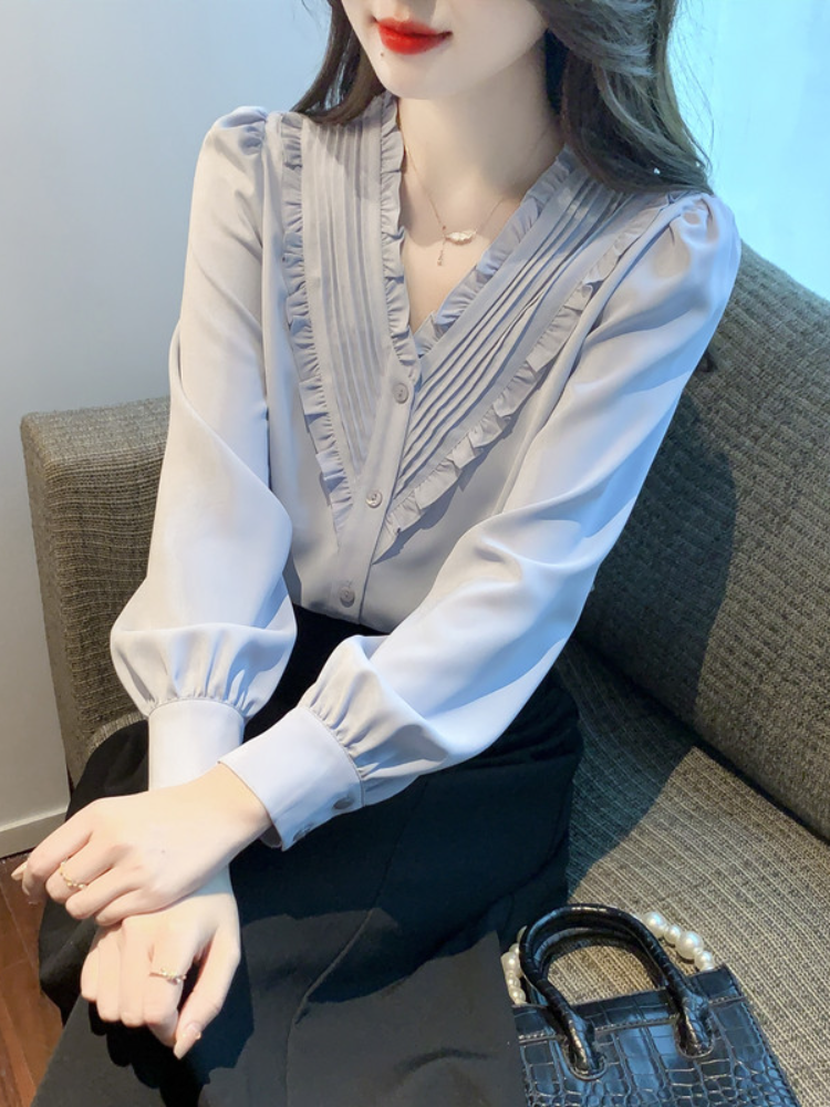 เสื้อลูกไม้ เสื้อเชิ้ตแขนยาว