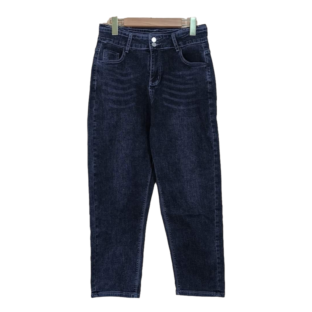 Jeans309 กางเกงยีนส์ขายาวสาวอวบเอวสูงสีดำ แฟชั่นนำเข้าเกรดพรีเมียม ผ้ายีนส์แท้ยีนส์ฟอกยืดนิ่มใส่สบาย ผ้านุ่มน่าใส่ทรงสวยงานดี แมทช์กับอะไรก็เข้า
