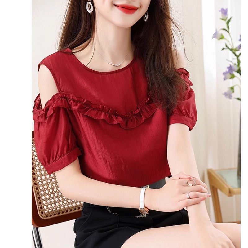เสื้อเชิ้ตผู้หญิงใส่ทํางาน 390 บาทต่อชิ้น ฟรีค่าจัดส่ง