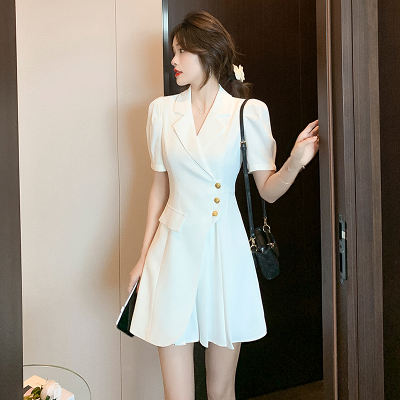 เดรสลูกไม้ เดรสชีฟองสวยๆ แขนสั้น By Meiyi women's clothing