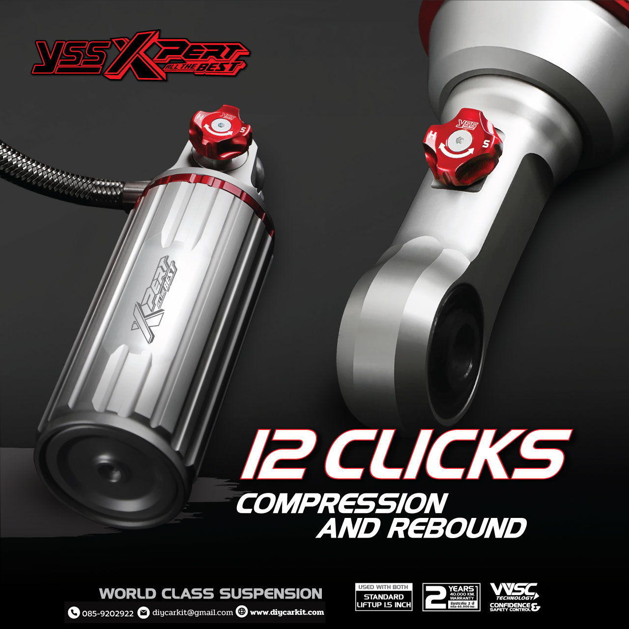 โช้คอัพรถยนต์+สปริง MONOTUBE YSS รุ่น X-PERT สำหรับ FORD RANGER NEXTGEN 2022 ขึ้นไป