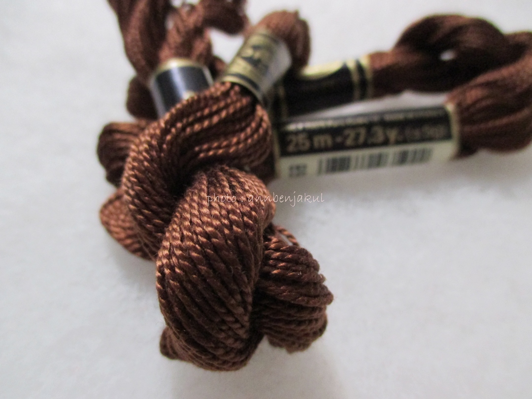 ที่หุ้มหูกระเป๋า ด้าย DMC สีน้ำตาลเข้ม 898