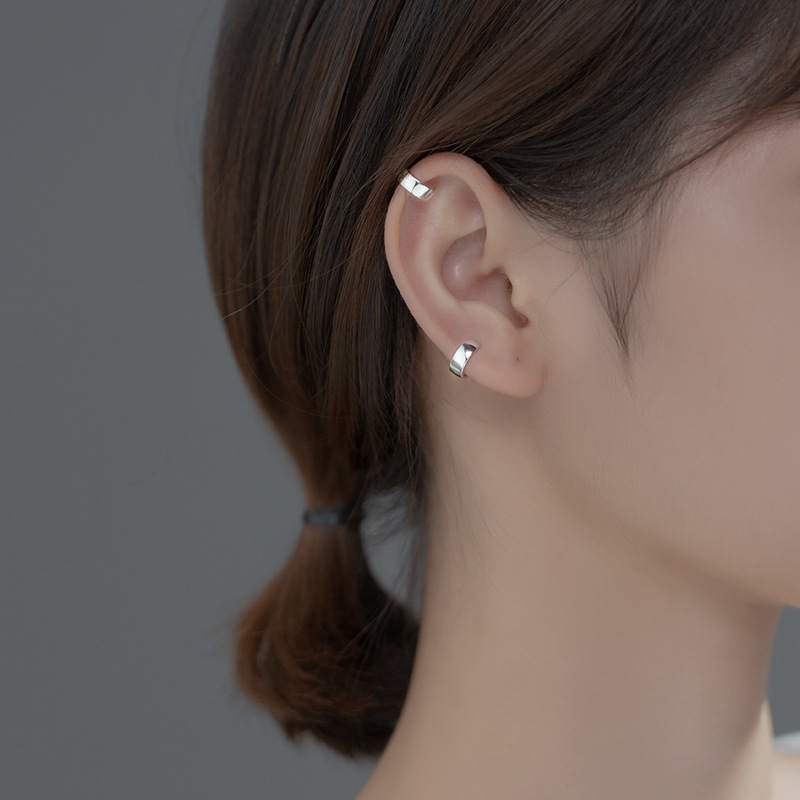 ต่างหูหนีบ Ear Cuff รุ่น Force เงินแท้S925 ต่างหูคลิปหนีบแฉก 2แบบ สีเงิน Silver925