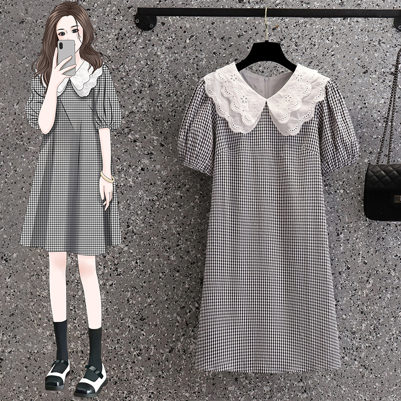 เดรสแขนสั้น มีไซส์ L-4XLอก 38-47 นิ้ว ใส่ได้ทั้งสาวหุ่นดีน่ารักจนถึงสาวอวบพลัสไซส์