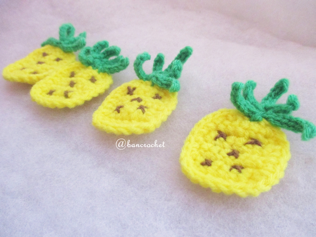 สับปะรดถักโครเชต์ pineapple fruit crochet