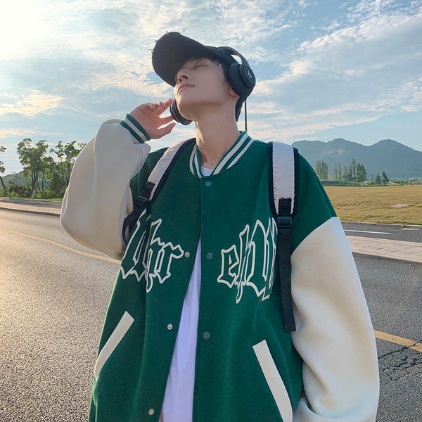 เสื้อแจ็คเก็ตเบสบอล เสื้อคลุม เสื้อแขนยาวสไตล์เกาหลี