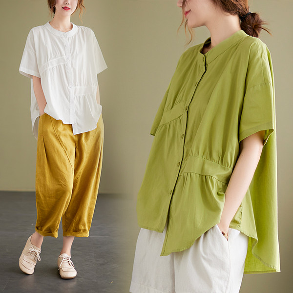 เสื้อลินิน แบบเสื้อสวยๆ เสื้อผ้าฝ้ายลินิน เสื้อเชิ้ตผ้าลินิน BY LININ