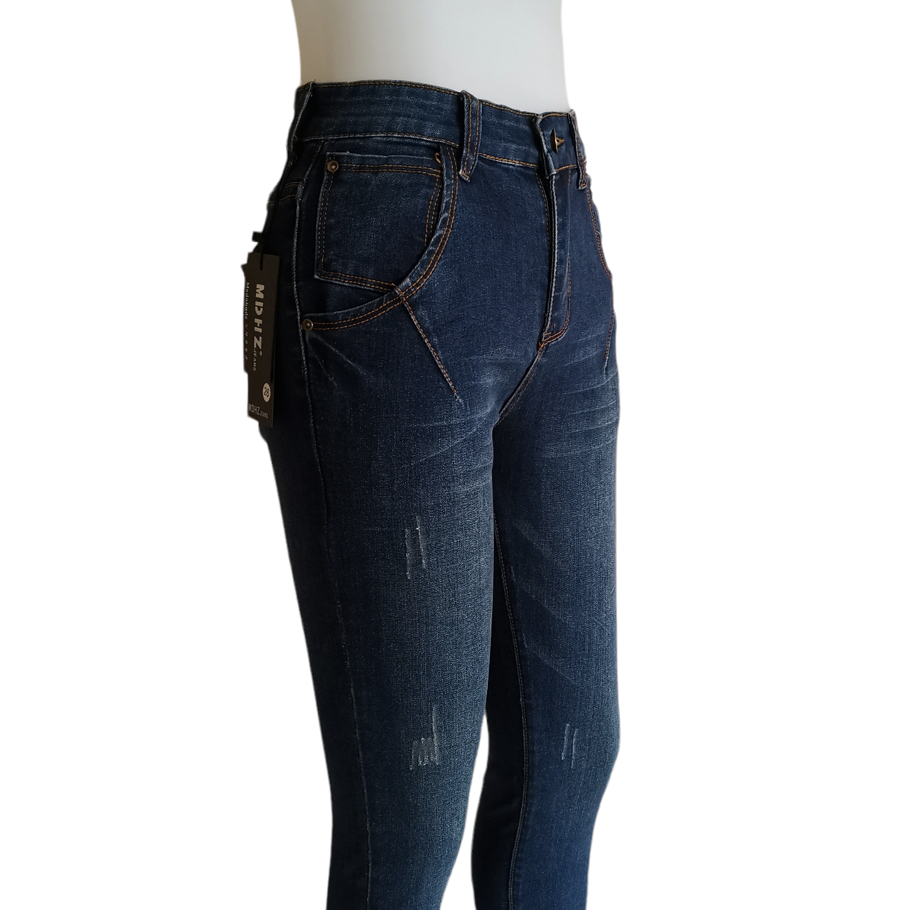 Jeans328 กางเกงยีนส์ขายาวทรงเดฟสีดาร์คบลูยีนส์เข้ม แฟชั่นนำเข้าเกรดพรีเมียม ผ้ายีนส์แท้ ยีนส์ยืดนิ่ม ผ้านุ่มน่าใส่ทรงสวยงานดี แมทช์กับอะไรก็เข้า