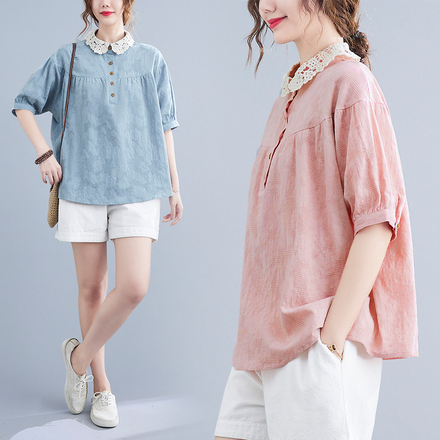 เสื้อลินิน แบบเสื้อสวยๆ เสื้อผ้าฝ้ายลินิน เสื้อเชิ้ตผ้าลินิน