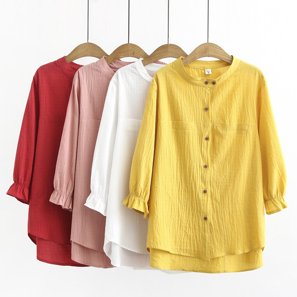 เสื้อลินินสไตล์ผู้ใหญ่ เสื้อคุณแม่ เสื้อผู้ใหญ่ แบรนด์ LININ