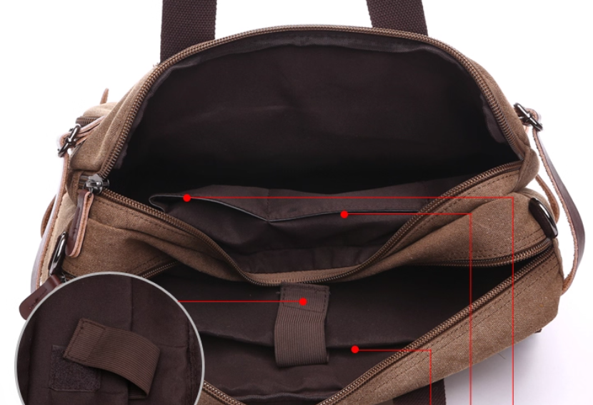 กระเป๋าเป้ กระเป๋าสะพาย ผ้าแคนวาส แบบมีหูจับ และ มีสายสะพายหลัง แบบเก็บได้ กระเป๋าเป้ผ้าแคนวาส 969262