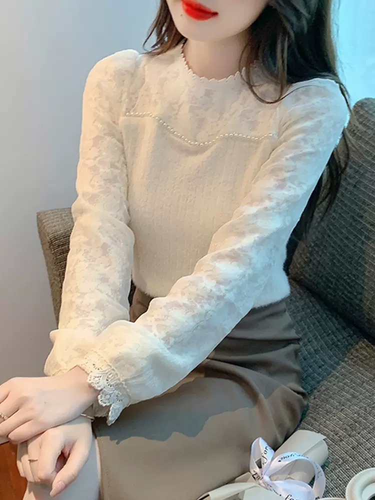 เสื้อลูกไม้ เสื้อเชิ้ตแขนยาว