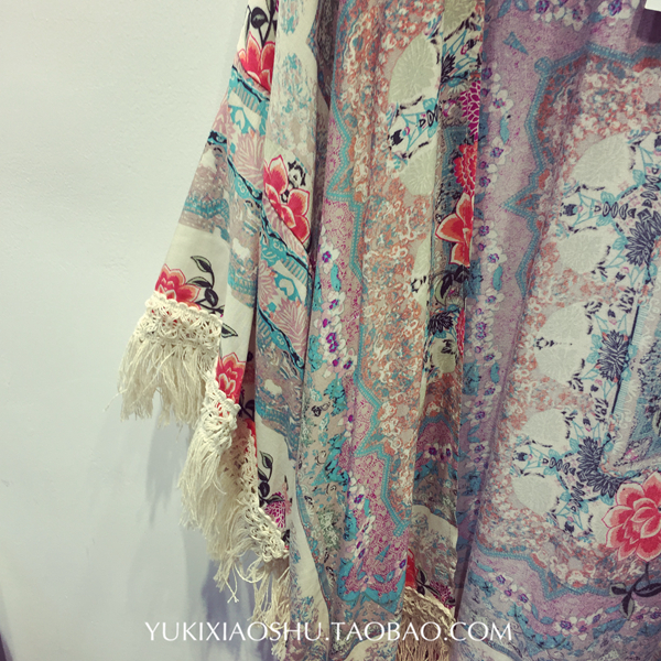 หน้าร้อนนี้ห้ามพลาด เสื้อคลุมแฟชั่น ผ้าชีฟอง นุ่มลื่น เนื้อดี แต่งพู่เก๋ๆ ใส่สบาย พร้อมส่งจ้า