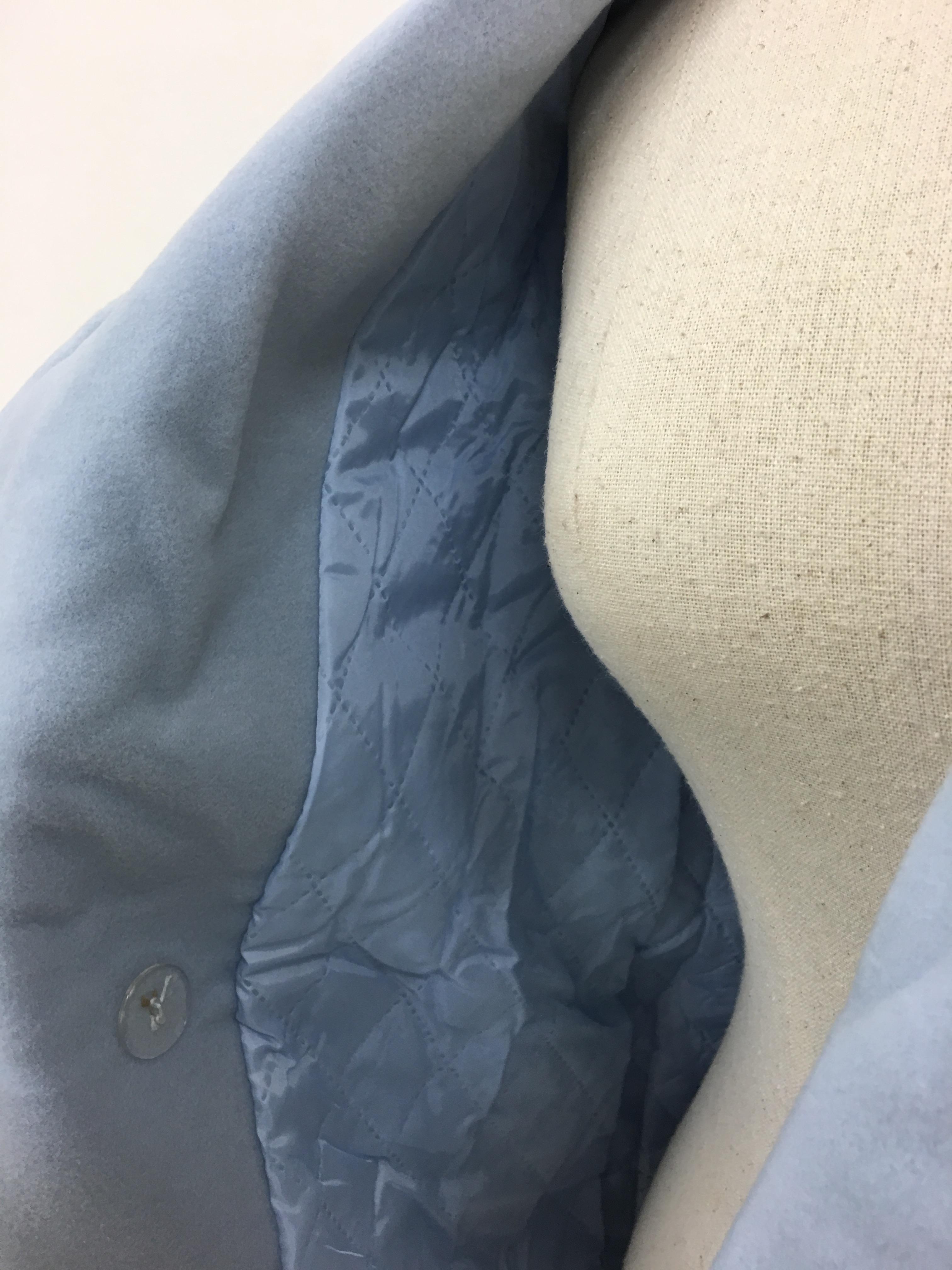 CLASSIC LIGHT BLUE COAT ผ้าวูลเนื้อหนานุ่ม บุซับใน [ เสื้อโค้ท กันหนาว สีฟ้าอ่อน ] พร้อมส่ง LIGHT BLUE