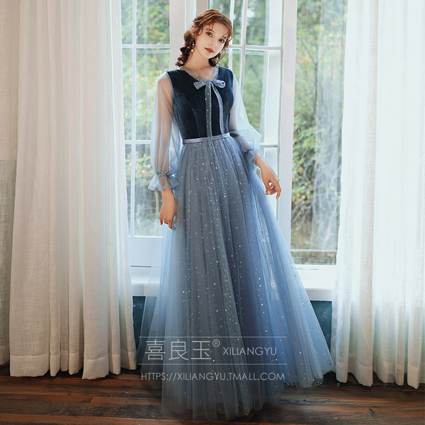 ชุดเพื่อนเจ้าสาว ชุดไปงานแต่งงาน ชุดเพื่อนเจ้าสาวสีฟ้า