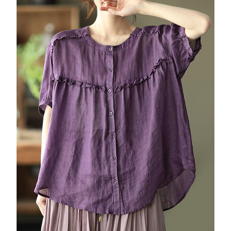 เสื้อลินิน เสื้อผ้าฝ้ายลินิน เสื้อเชิ้ตผ้าลินิน BY Zimo